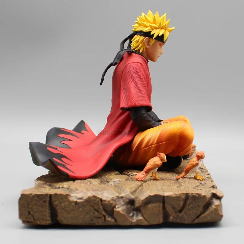 Naruto Uzumaki Sage Mode Anime Figure, Senjutsu Chakra Meditate Figurines 15cm/6in