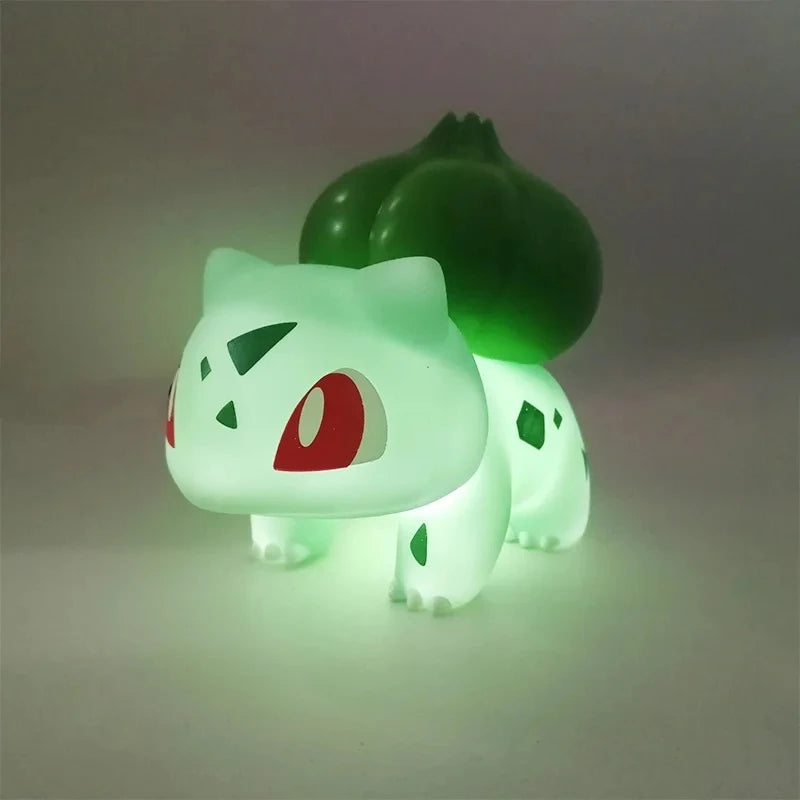 Pokemon Night Light Anime Dolls, Pikachu Eevee Jirachi Bulbasaur Psyduck Bedroom Bedside LED Lights Room Decor Kids Toys
