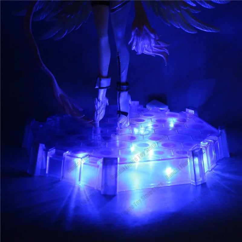 Angewomon and Angemon LED Action Figurines, Standing Position Anime Digimon Adventure Figures PVC Statue 28cm