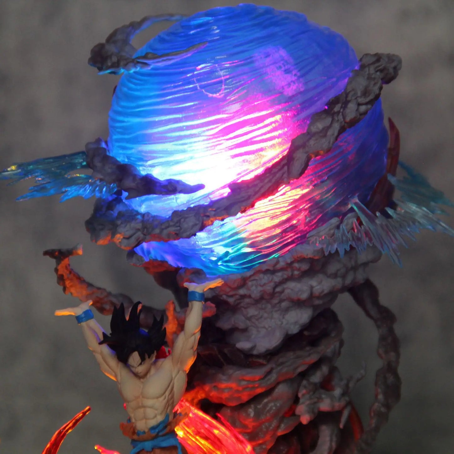 Goku LED Anime Figure, Spirit Bomb Dragon Ball Z, Dragon Ball Super Son Goku Figurines, Anime Gift 10 in