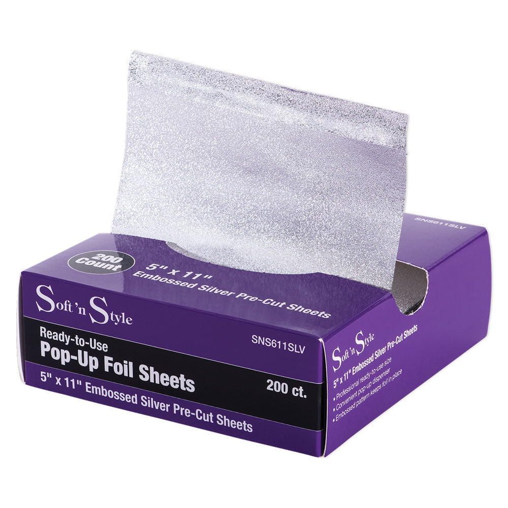 Soft 'N Style Embossed Pop-Up Hair Foil Sheets - 5" x 11" - 200ct