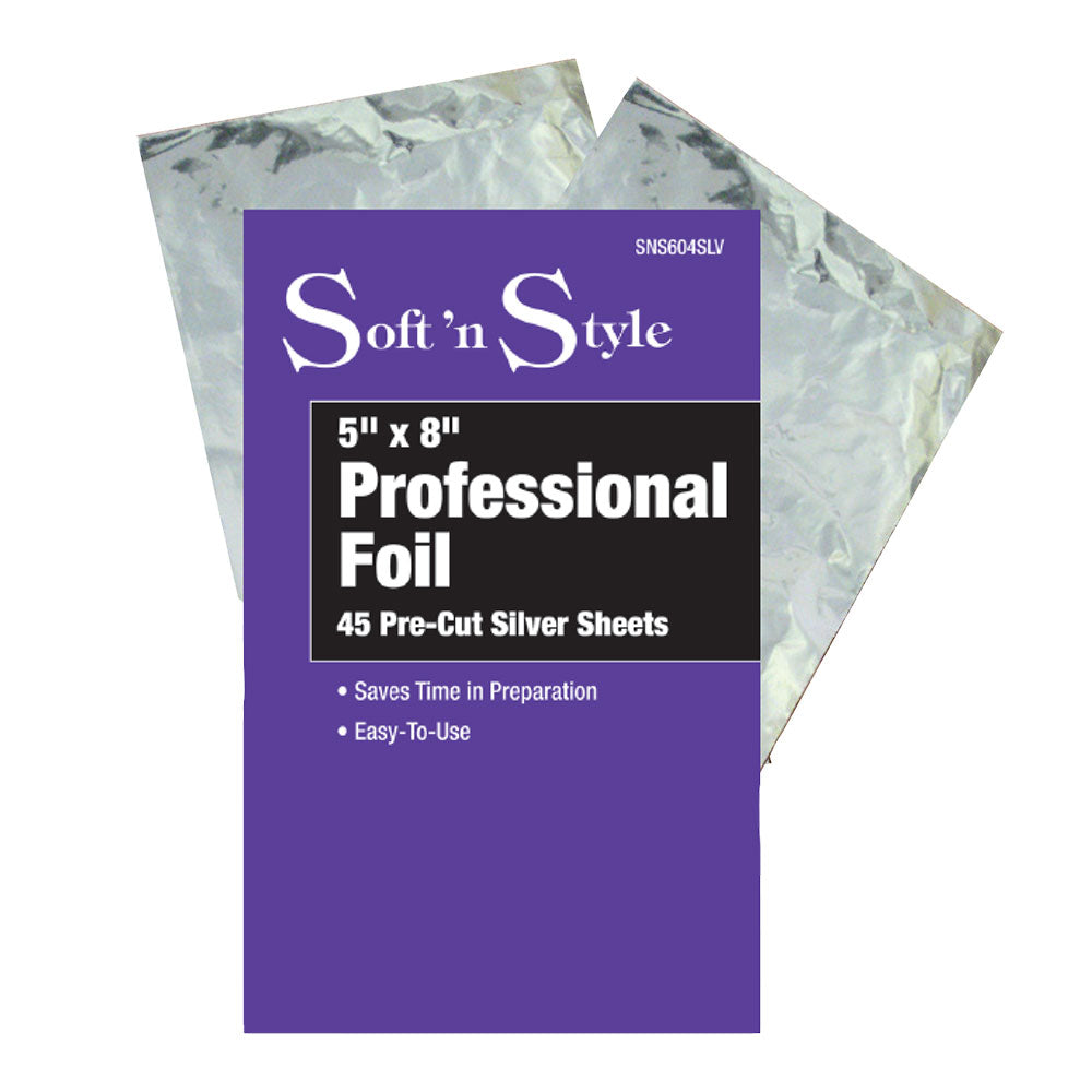Soft 'N Style Pre-Cut Silver Foil Sheets - 5" x 8" - 45ct