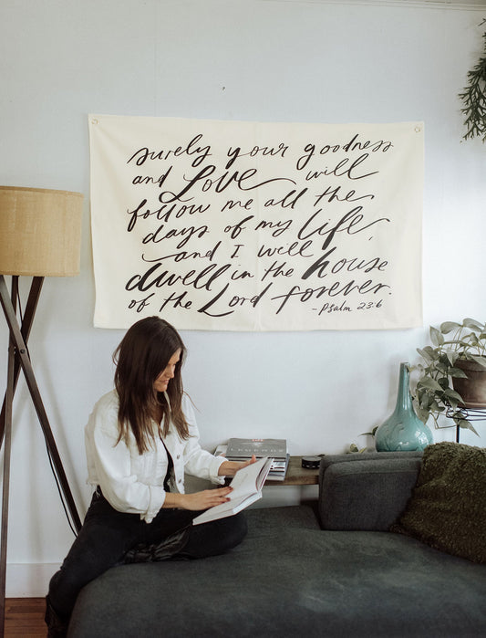 Large Canvas Banner: Surely your Goodness