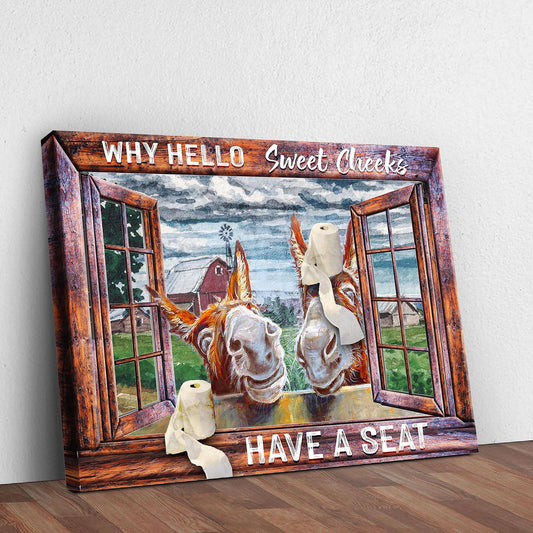 Have A Seat Sweet Cheeks Bathroom Sign II Otarealm