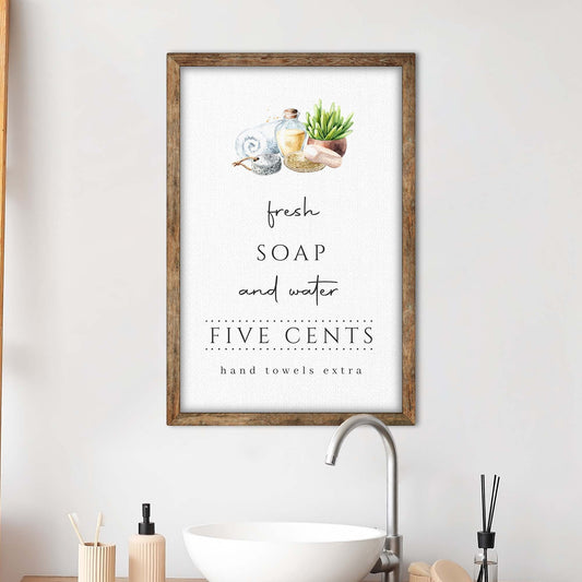 Fresh Soap And Water Bathroom Sign III Otarealm