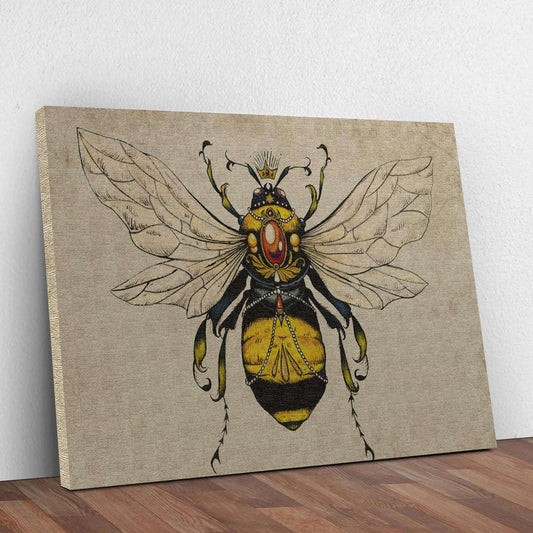 Vintage Queen Bee Canvas Wall Art Otarealm