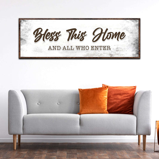 Bless This Home And All Who Enter Sign Otarealm