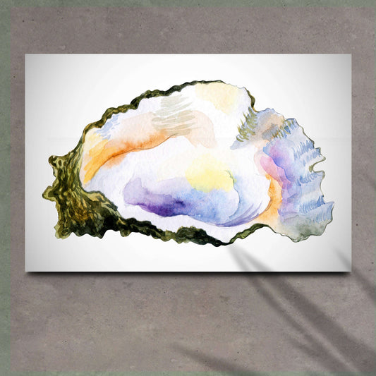 Oyster Watercolor Canvas Wall Art Otarealm