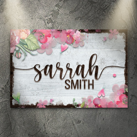Floral Kids Room Sign