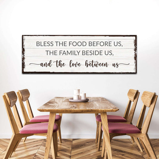 Bless The Food Before Us And The Love Between Us Sign Otarealm