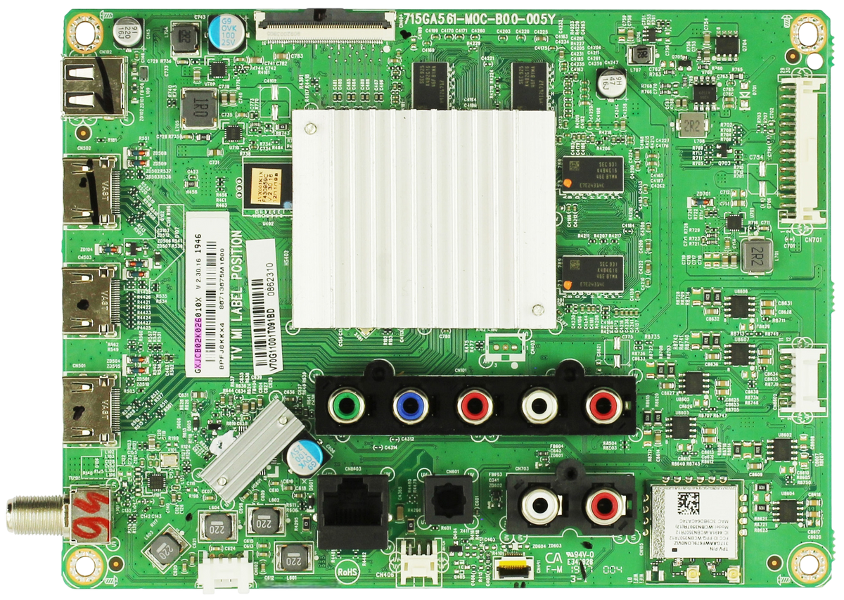 756TXJCB02K026 Vizio Main Board, 715GA561-M0C-B00-005Y, V705-G1 Otarealm