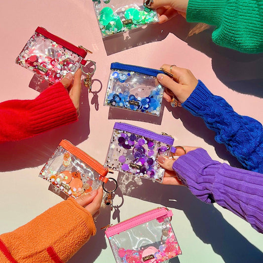 Spirit Squad Confetti Keychain Wallet