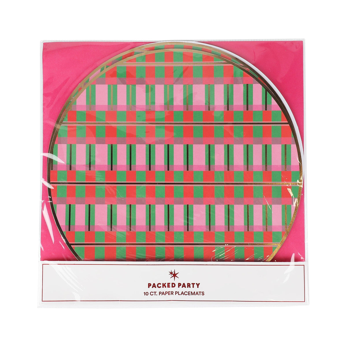 Christmas Plaid Holiday Placemats (10 count) Otarealm