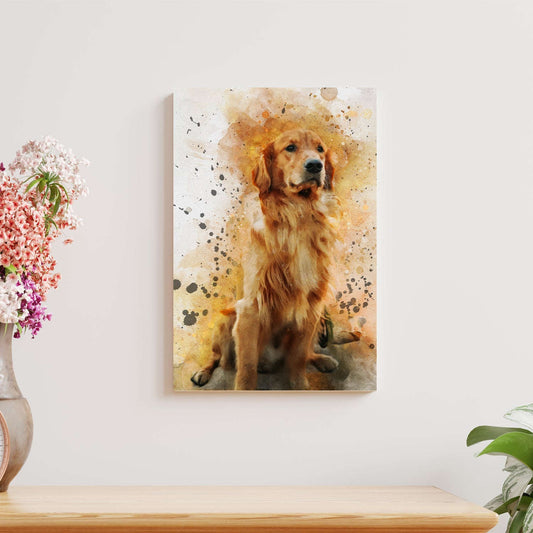 Pet Watercolor Portrait Custom Wall Art Otarealm