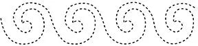 1949 Wave Border 3"x14" Stencil