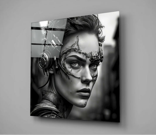 Woman Warrior Glass Wall Art || Designer Collection