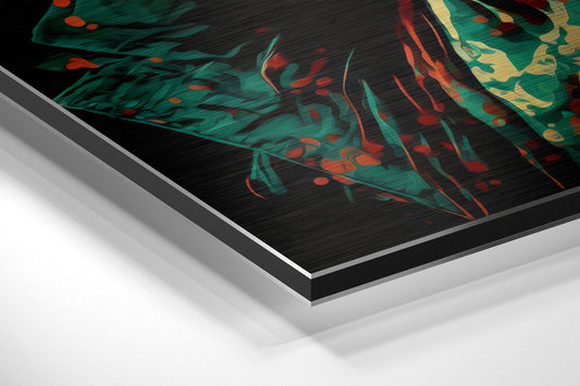 Emerald Tint Shades Portrait Brushed Aluminum Dibond Wall Art