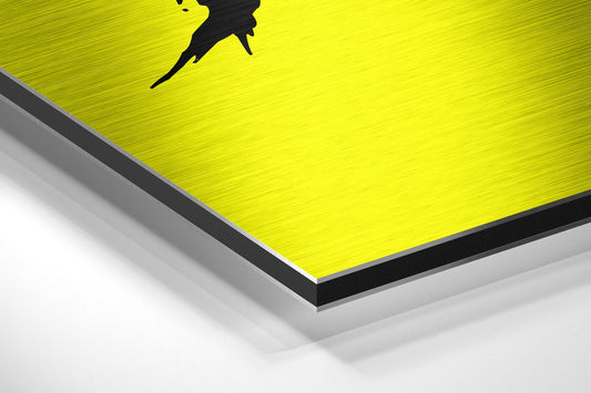 Yellow Brush Get Shit Done Brushed Aluminum Dibond Wall Art