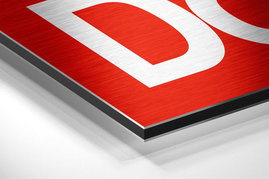Red White Get Shit Done Brushed Aluminum Dibond Wall Art