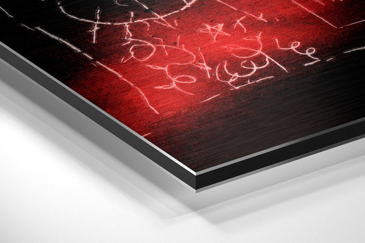 Black Chalk Crown Graffiti Brushed Aluminum Dibond Wall Art