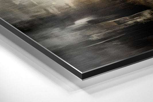 Abstract Oxidation Brushed Aluminum Dibond Wall Art