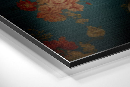 Flowery Brushed Aluminum Dibond Wall Art