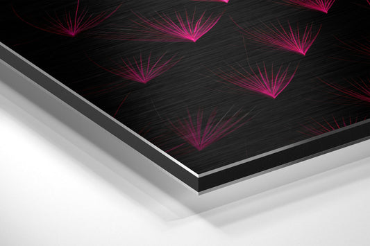 Hot Pink Layered Lotus Mandala Brushed Aluminum Dibond Wall Art