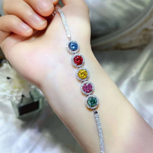 5 Carat 925 Sterling Silver Moissanite Bracelet Otarealm