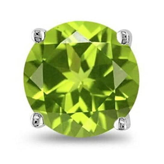 August Birthstone Peridot 925 Sterling Silver Round Cz Stud Earring Otarealm