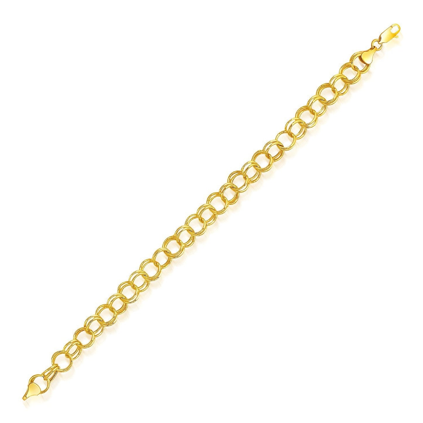 8.0 mm 14k Yellow Gold Lite Charm Bracelet Otarealm
