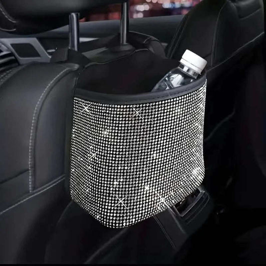 Bling Rhinestones Car Trash Can Otarealm
