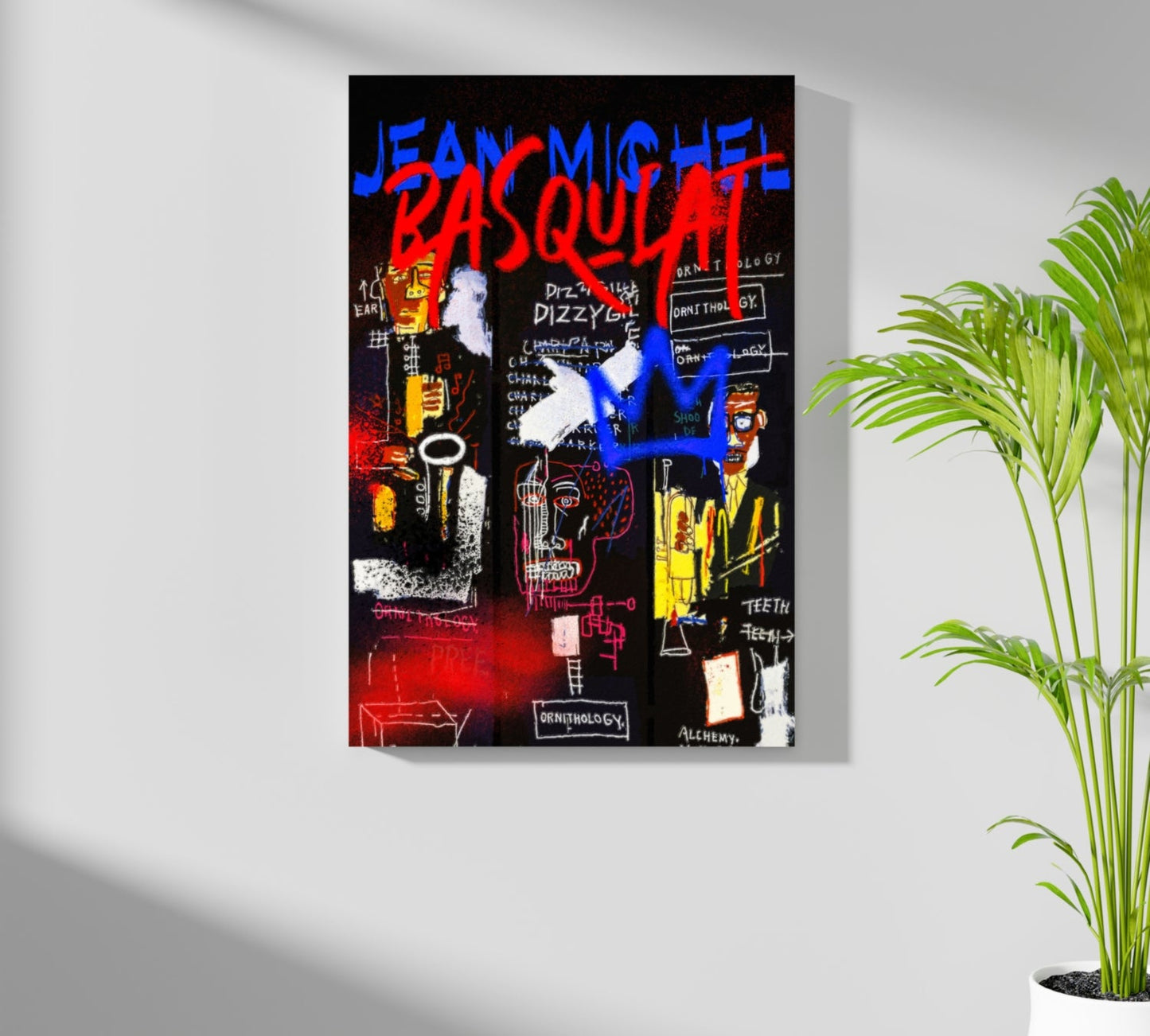 Graffiti Trumpet Figure Aluminum Print