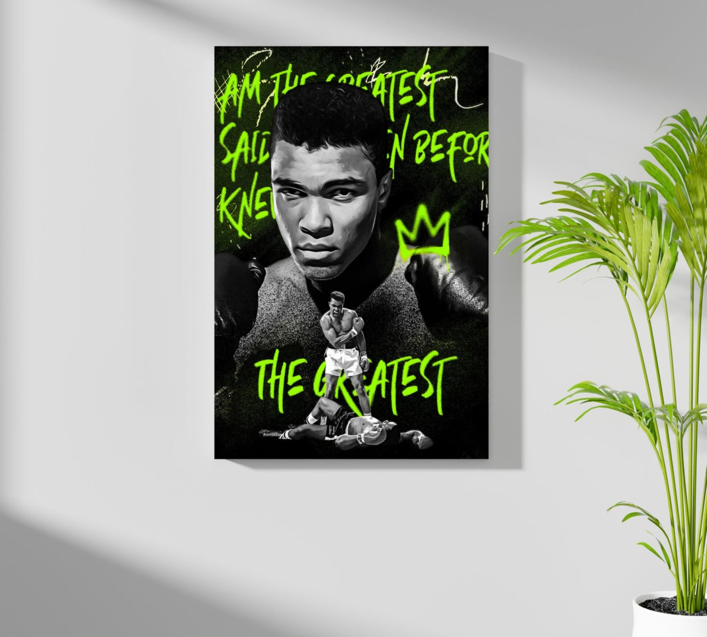 Legendary Boxer Portrait Aluminum Print