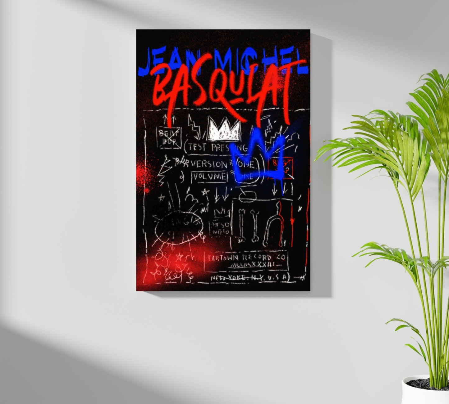 Graffiti Crown Record Aluminum Print
