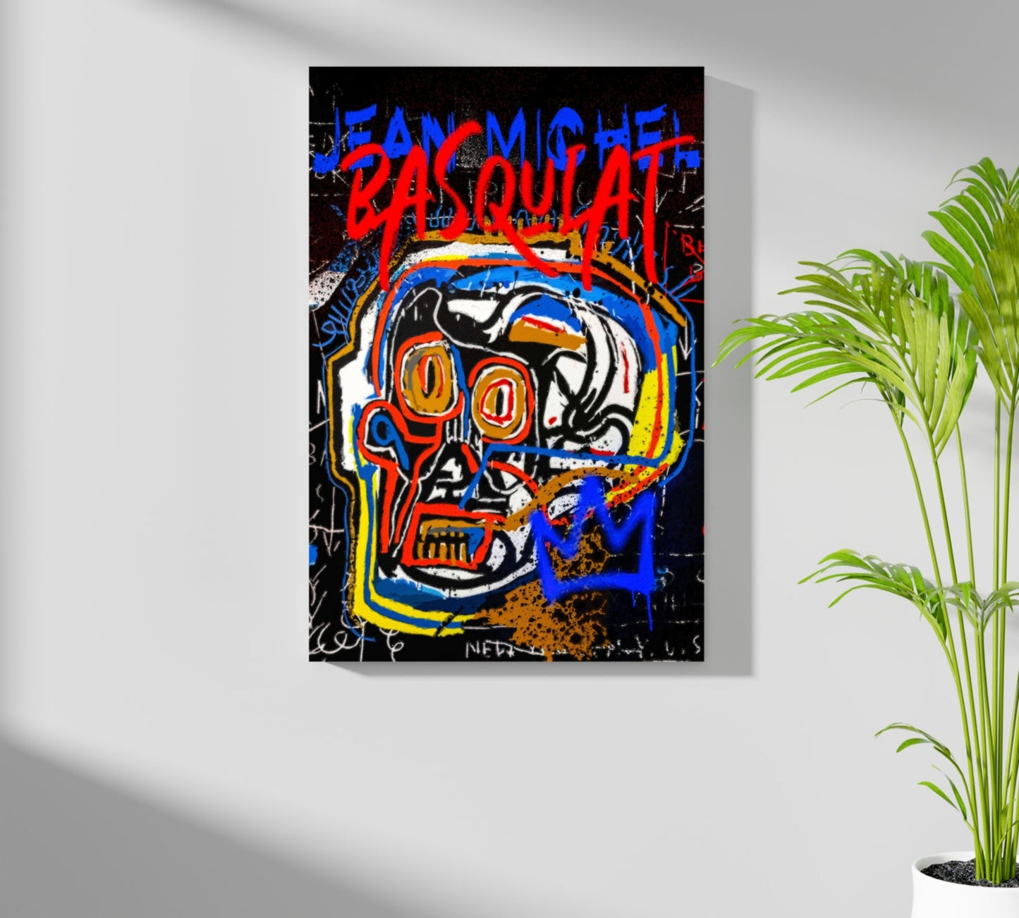 Colorful Graffiti Skull Aluminum Print
