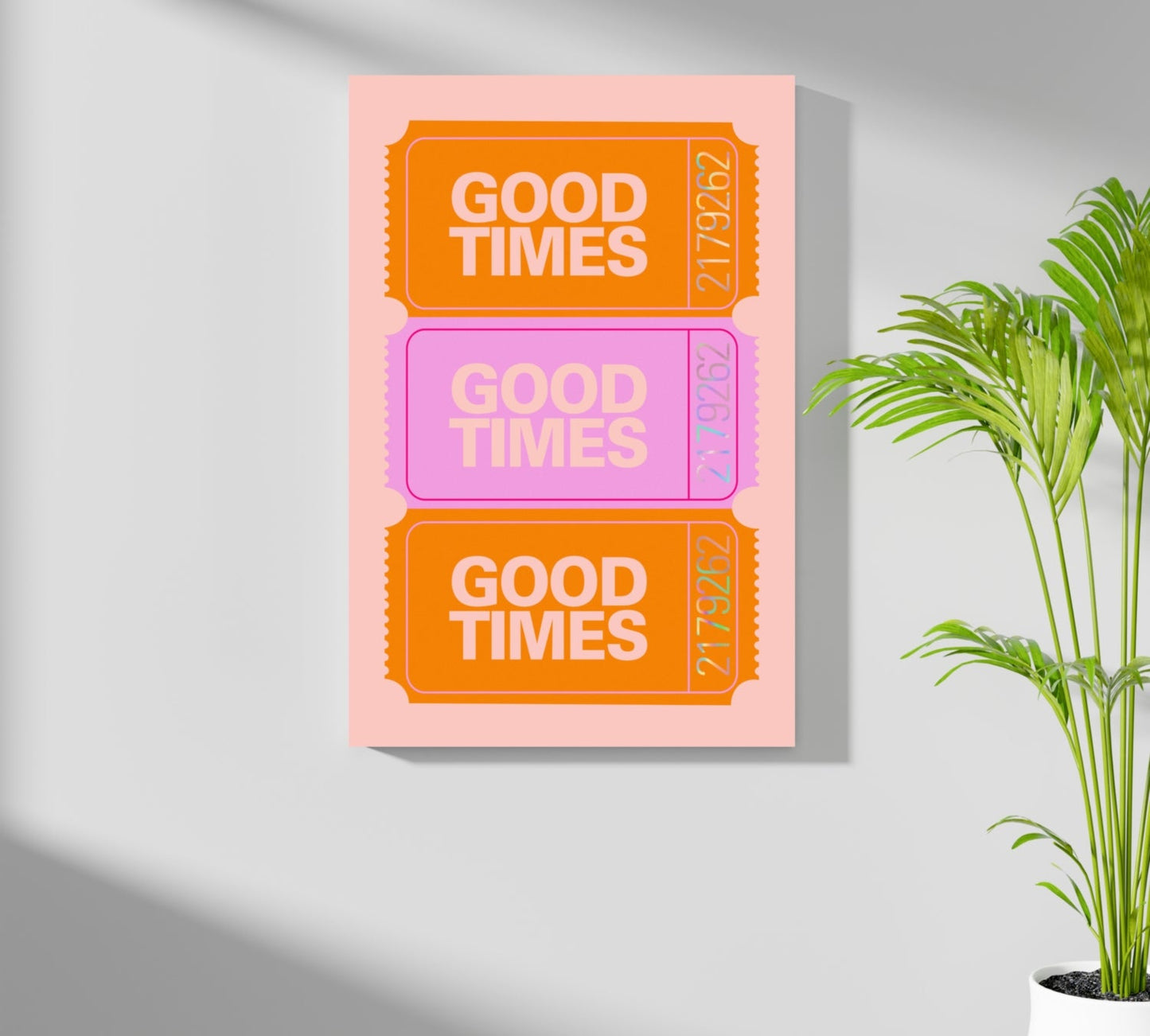 Orange Cinema Tickets Good Times Aluminum Print