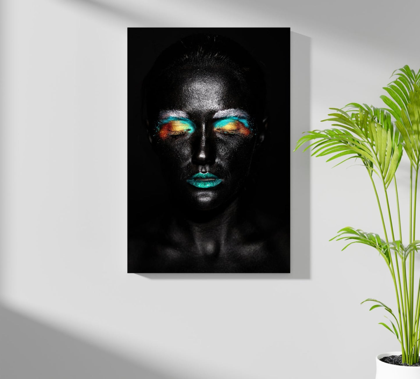 Rainbow Eyeshadow Woman Aluminum Print