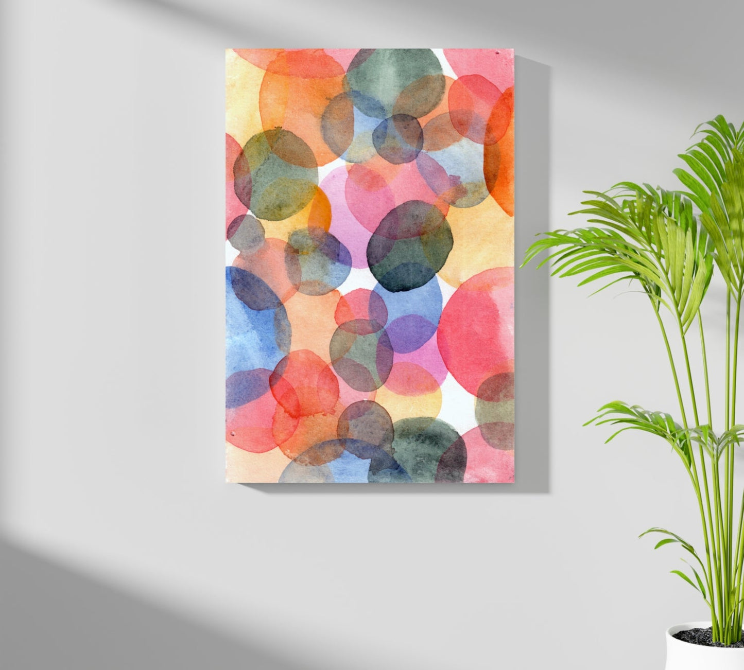 Watercolor Bubbles Multicolor Aluminum Print