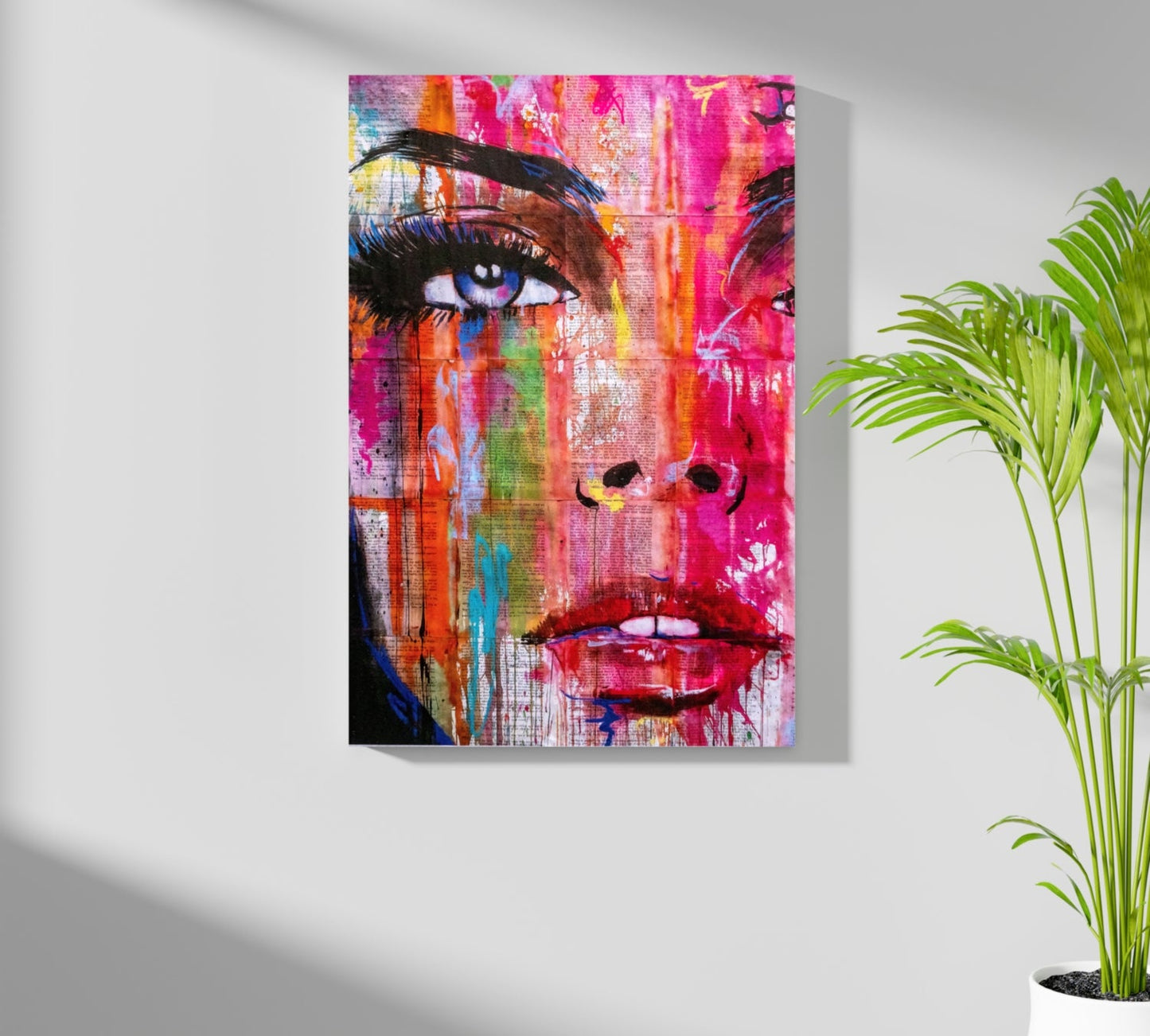 Graffiti Drip Face Aluminum Print