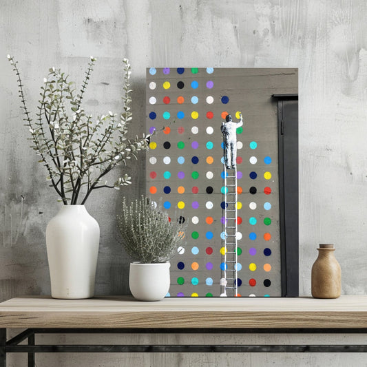 Street Art Dots Aluminum Print