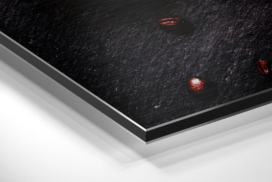 Coffee Beans And Bowls Flat Lay Brushed Aluminum Dibond Wall Art
