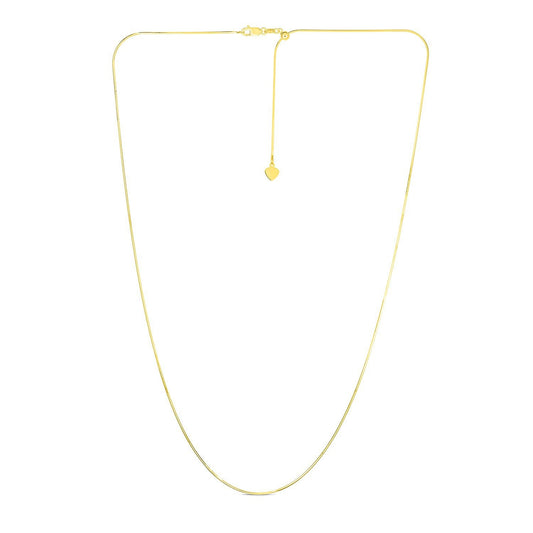 14k Yellow Gold Adjustable Snake Chain 0.85mm