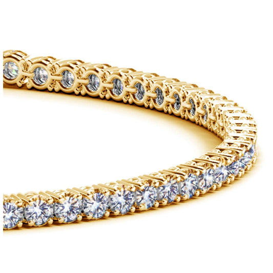 Lab Grown Round Diamond Tennis Bracelet in 14k Yellow Gold (3 cctw F/G VS2/SI1) Otarealm