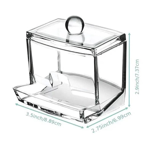 Cotton Swab Holder Cotton Ball Dispenser Organizer Clear Storage Containers