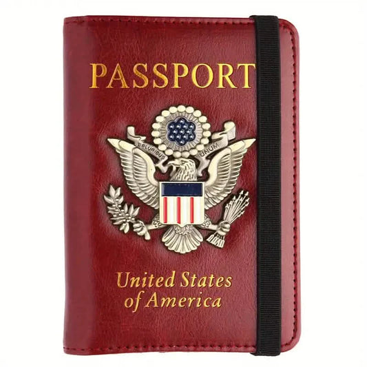 Creative Passport Holder Cover With 3D Metal Badge Otarealm