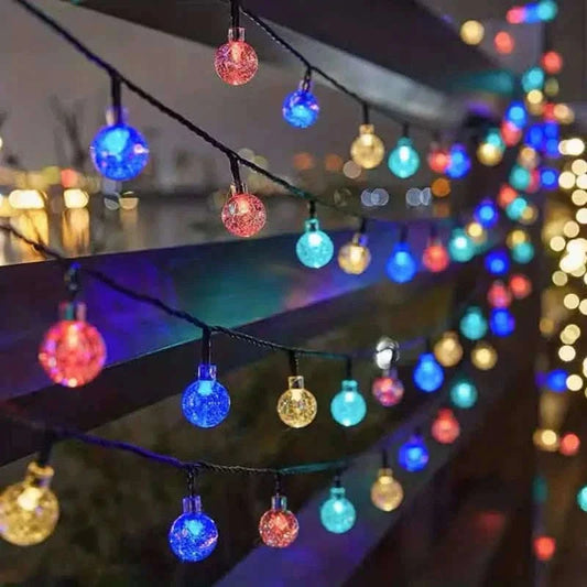 Crystal Globe Solar String Lights Otarealm