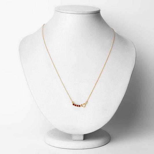 0.32 Carat Genuine Garnet .925 Sterling Silver Necklace Otarealm