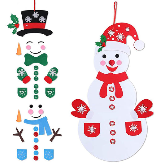 DIY Felt Christmas Hanging Decorations Kits with 54 Piece Detachable Ornaments Otarealm