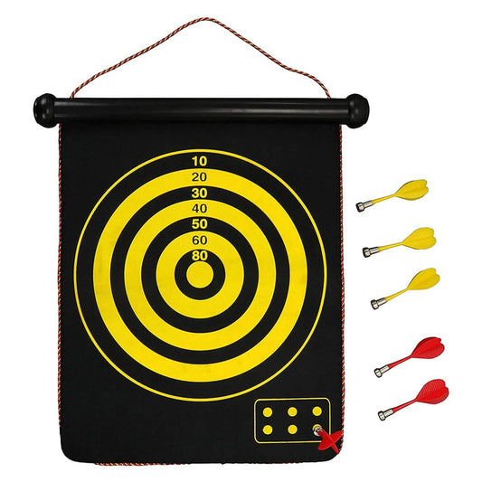 Double Sided Magnetic Roll-Up Dart Board and Bullseye Game Otarealm
