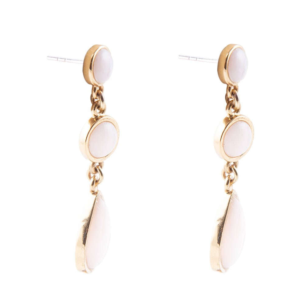 Drops of Pink Opal Earrings Otarealm